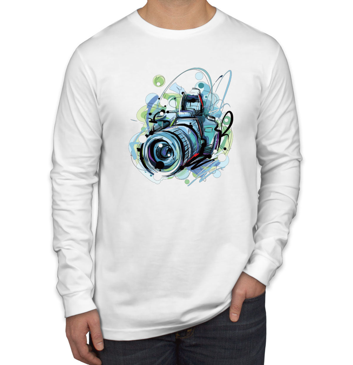 Photographer Photo Camera Men's Long Sleeve Shirt