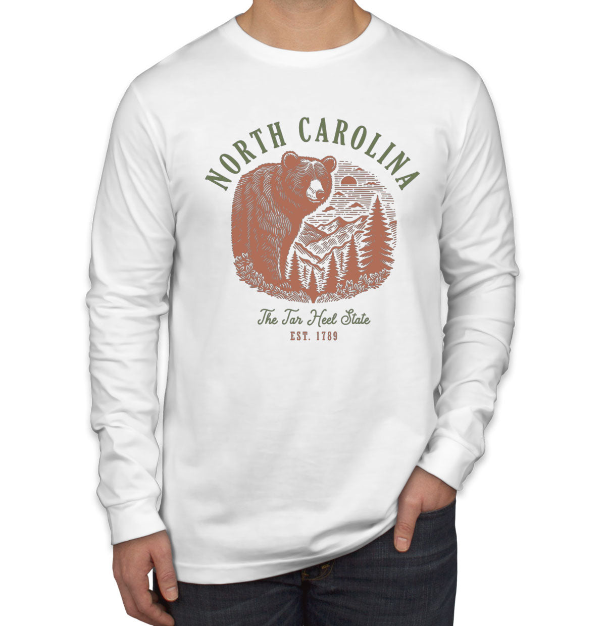 North Carolina State Vintage Men's Long Sleeve Shirt