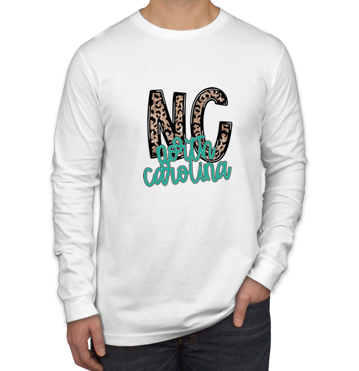 North Carolina State Abbreviation Men's Long Sleeve Shirt