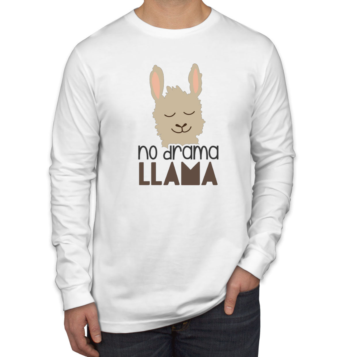 No Drama Llama Men's Long Sleeve Shirt