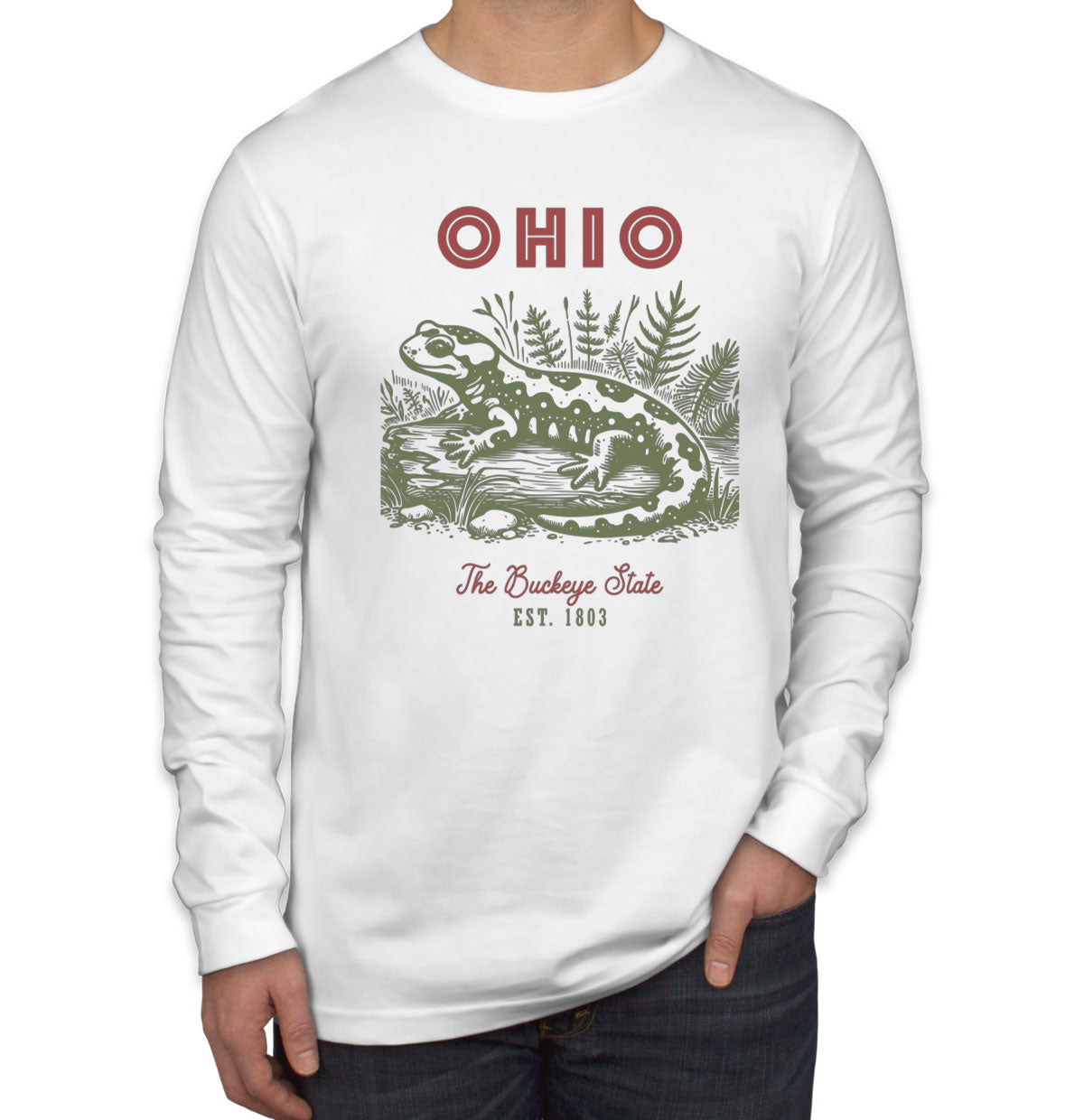 Ohio State Vintage Men's Long Sleeve Shirt