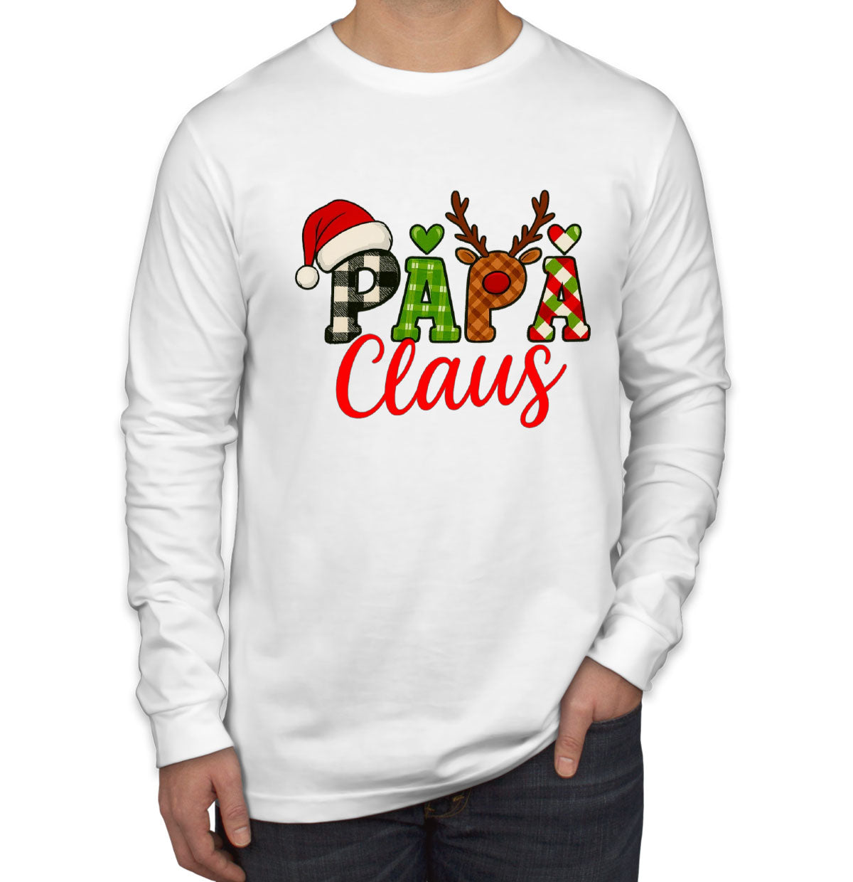 Papa Claus Christmas Men's Long Sleeve Shirt