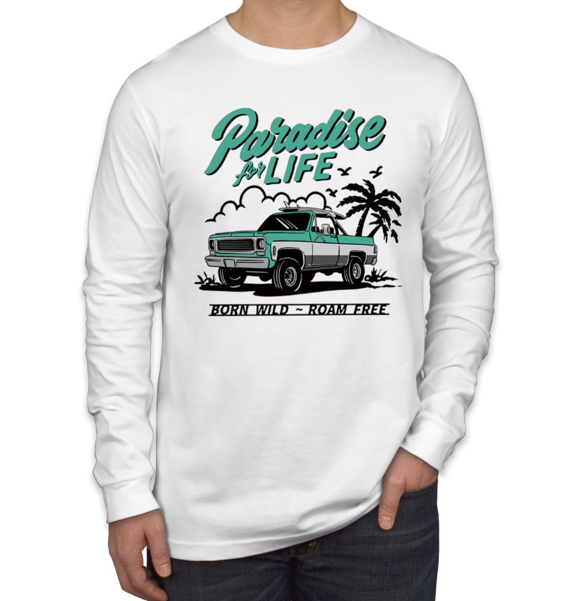 Paradise For Life Men's Long Sleeve Shirt