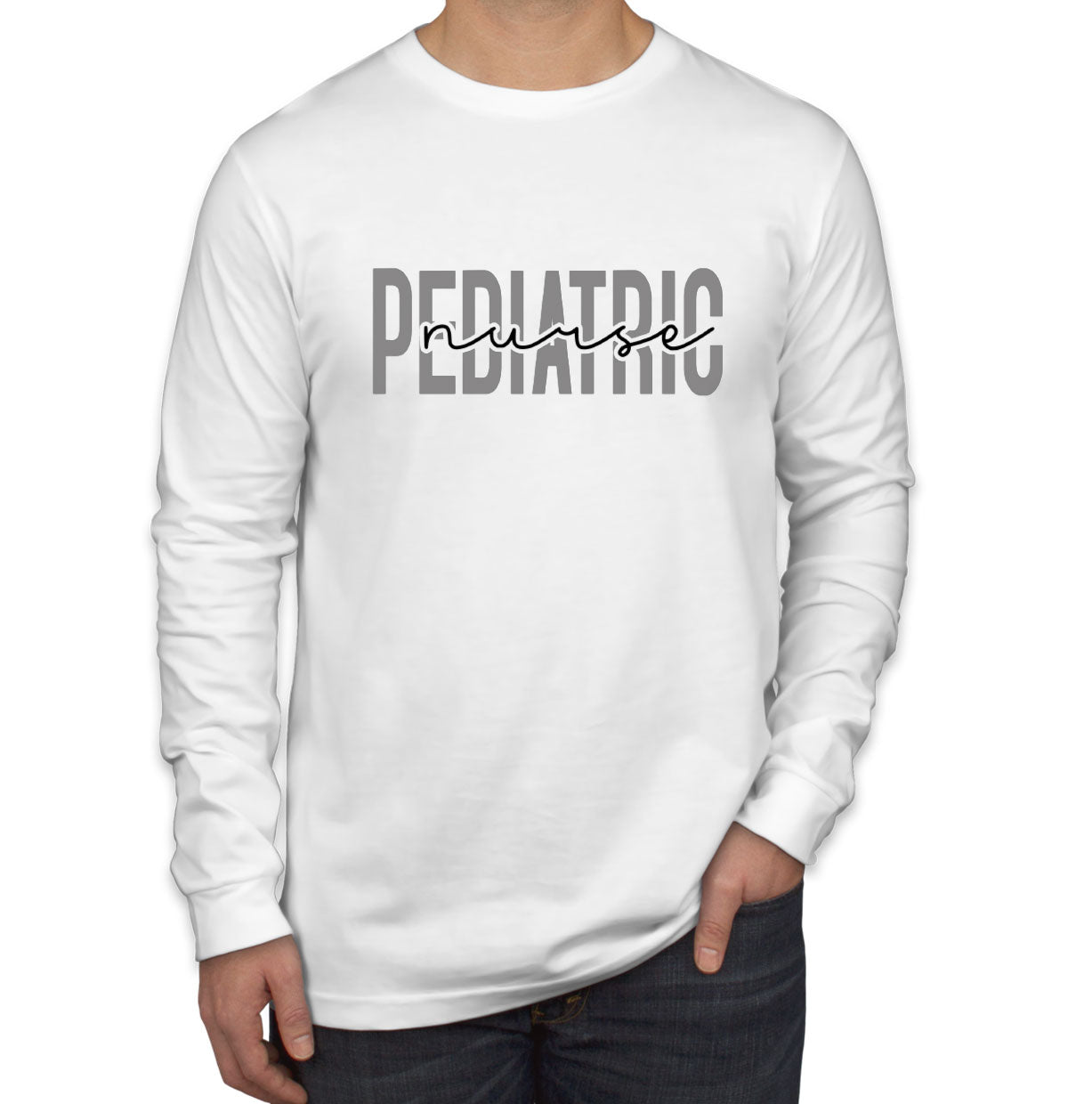 Pediatric Nurse Men's Long Sleeve Shirt