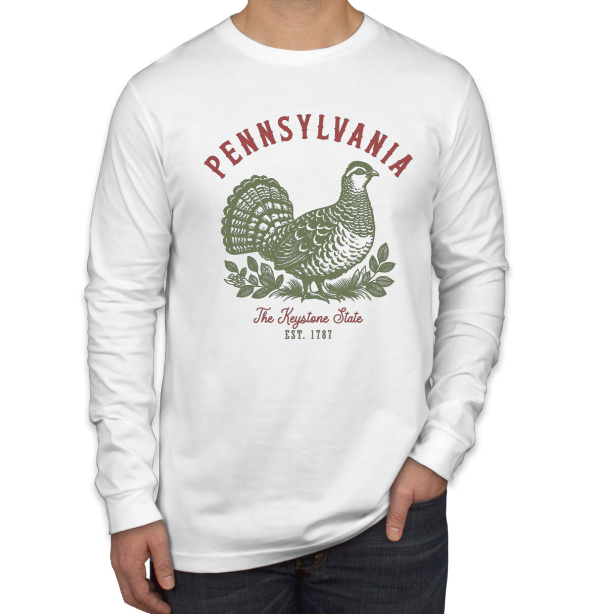 Pennsylvania State Vintage Men's Long Sleeve Shirt