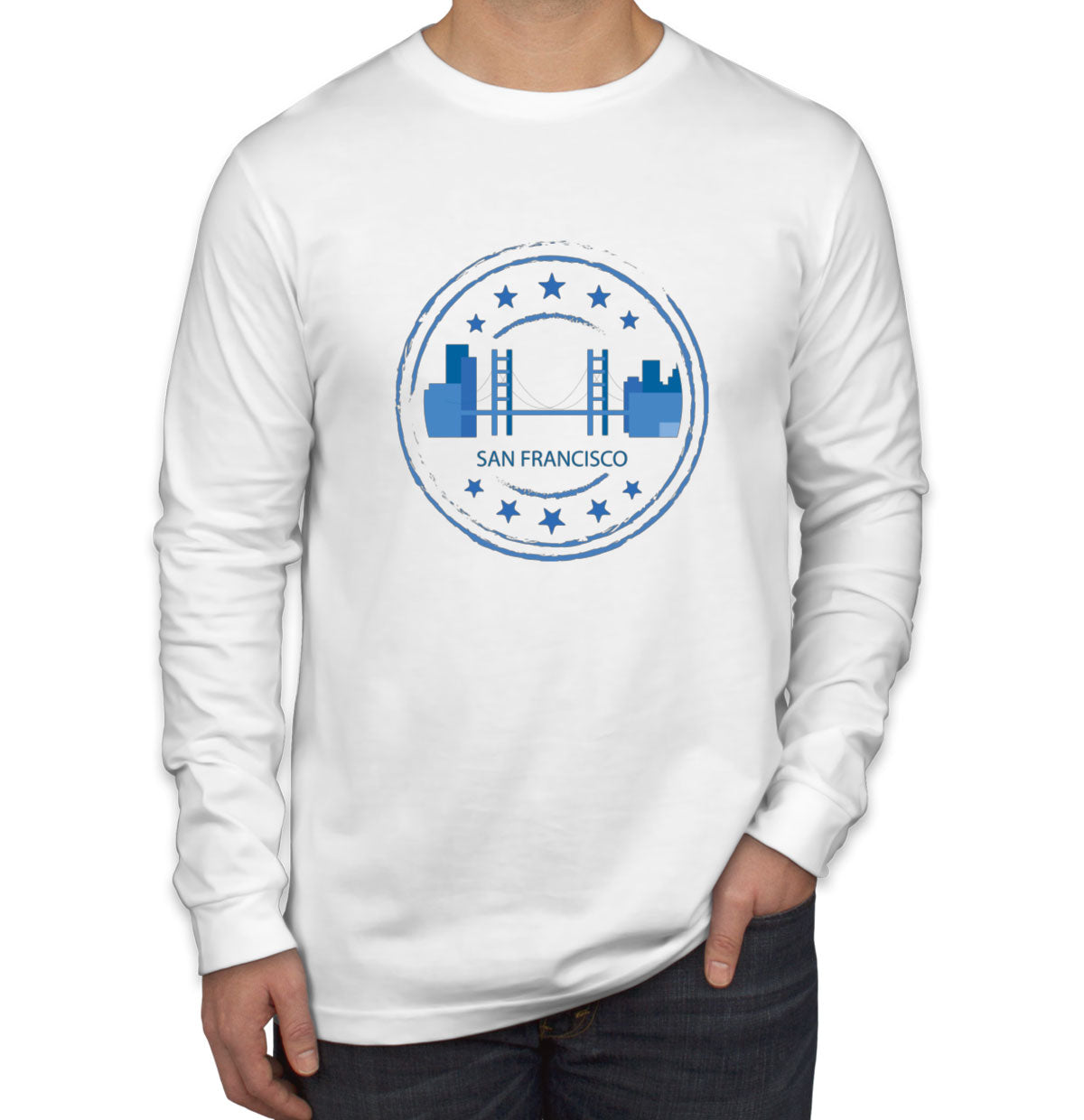 San Francisco Stamp Men's Long Sleeve Shirt