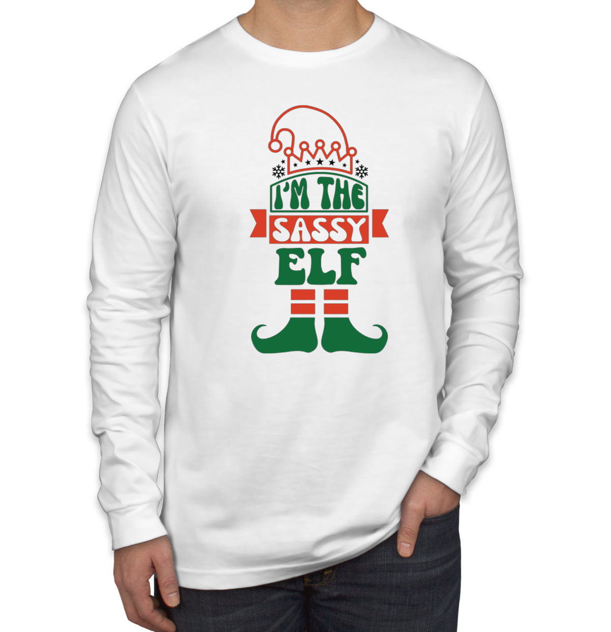 I'm The Sassy Elf Christmas Men's Long Sleeve Shirt