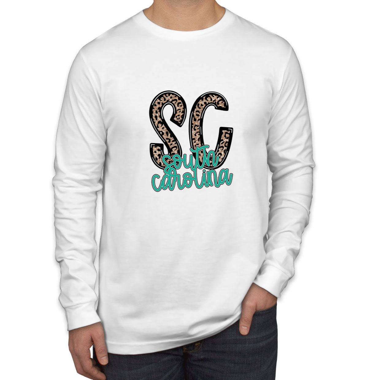 South Carolina State Abbreviation Men's Long Sleeve Shirt