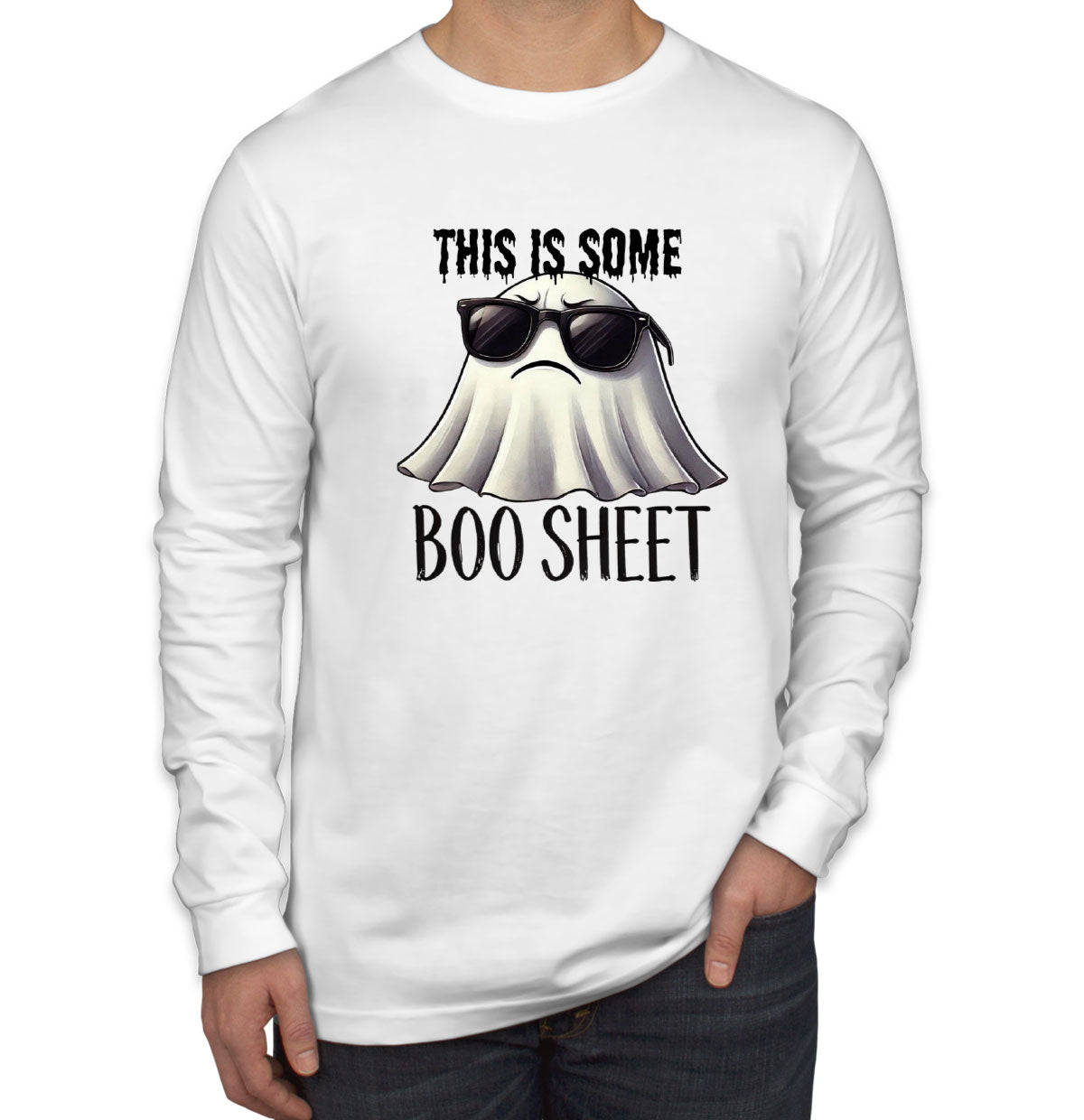 This Is Some Boo Sheet Halloween Men's Long Sleeve Shirt