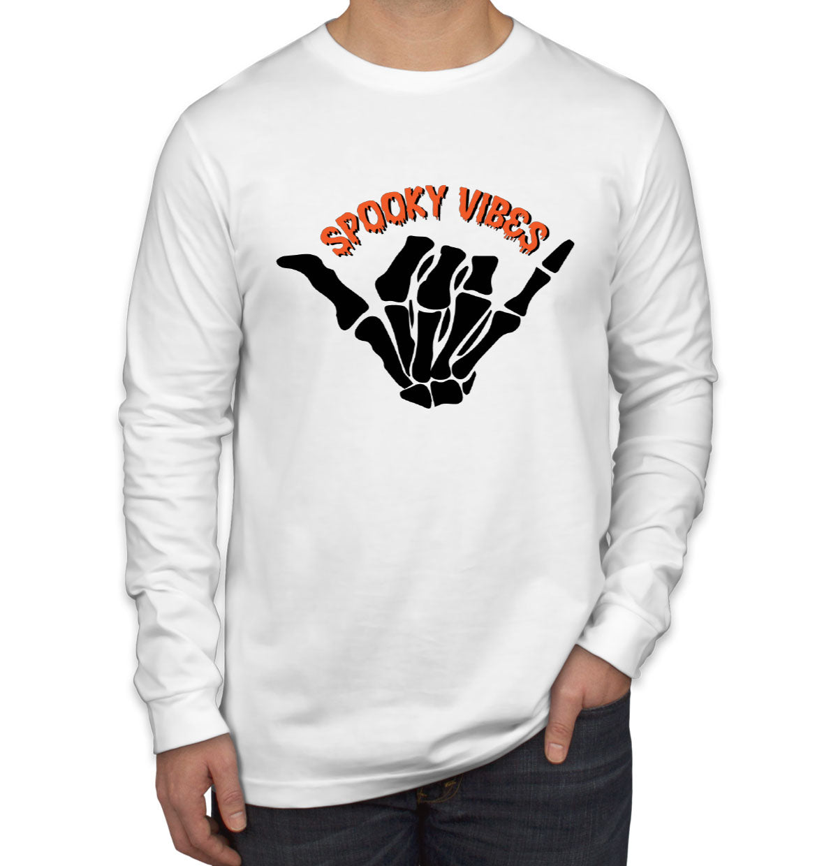 Spooky Vibes Halloween Men's Long Sleeve Shirt