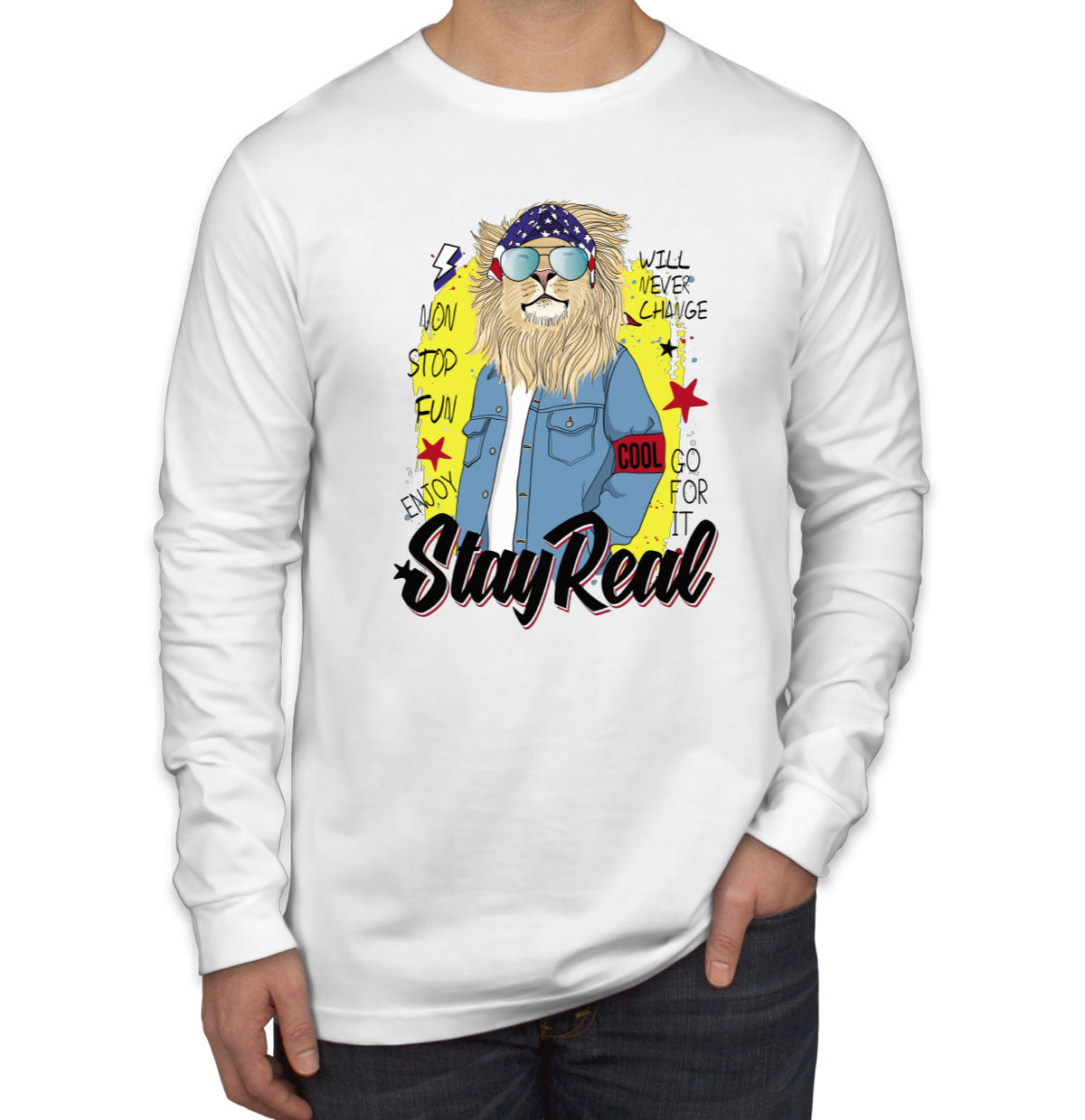 Stay Real Men's Long Sleeve Shirt