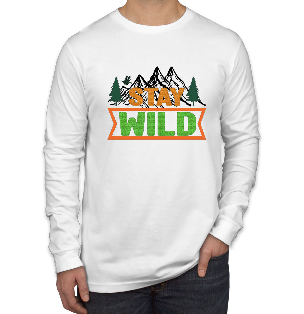 Stay Wild Camp Men's Long Sleeve Shirt