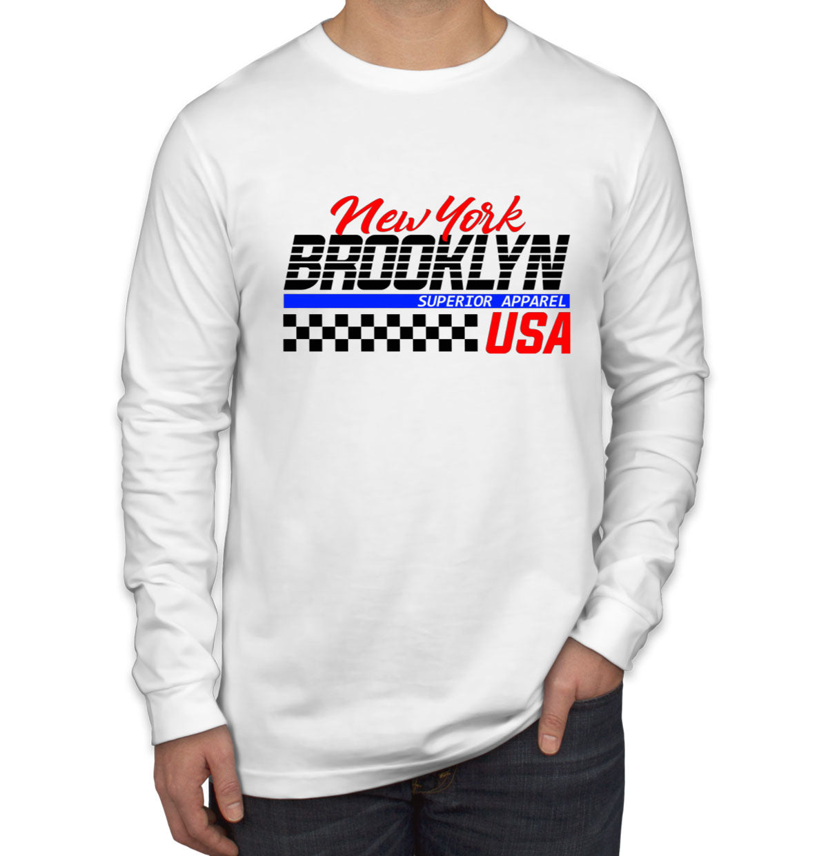 Brooklyn New York Superior Men's Long Sleeve Shirt