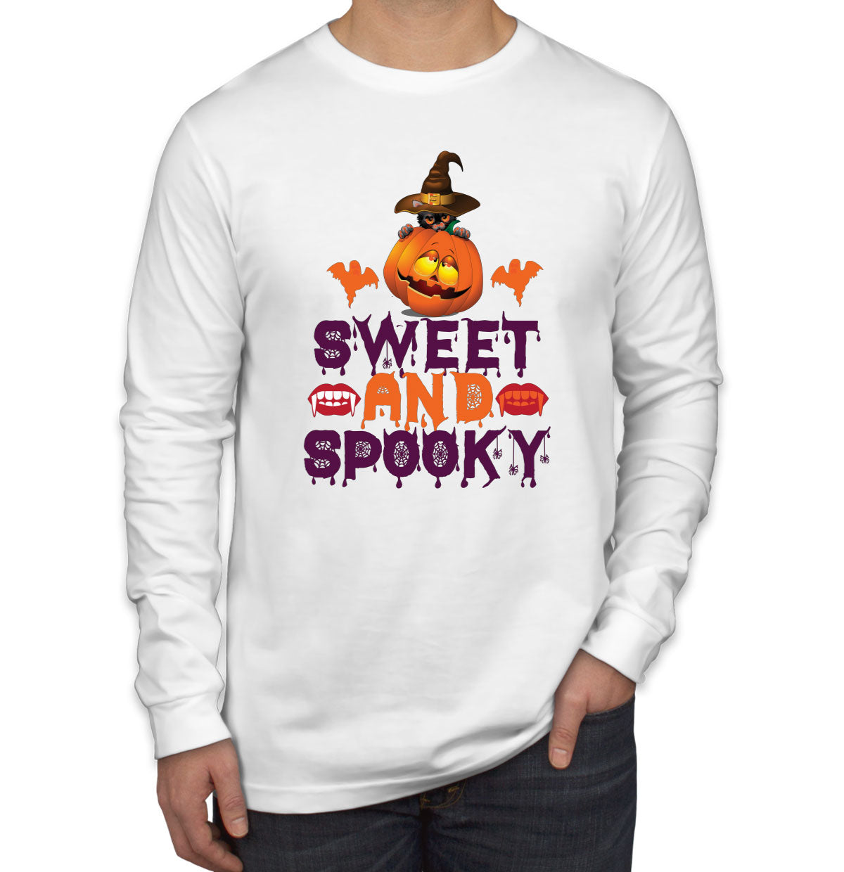 Sweet And Spooky Halloween Men's Long Sleeve Shirt