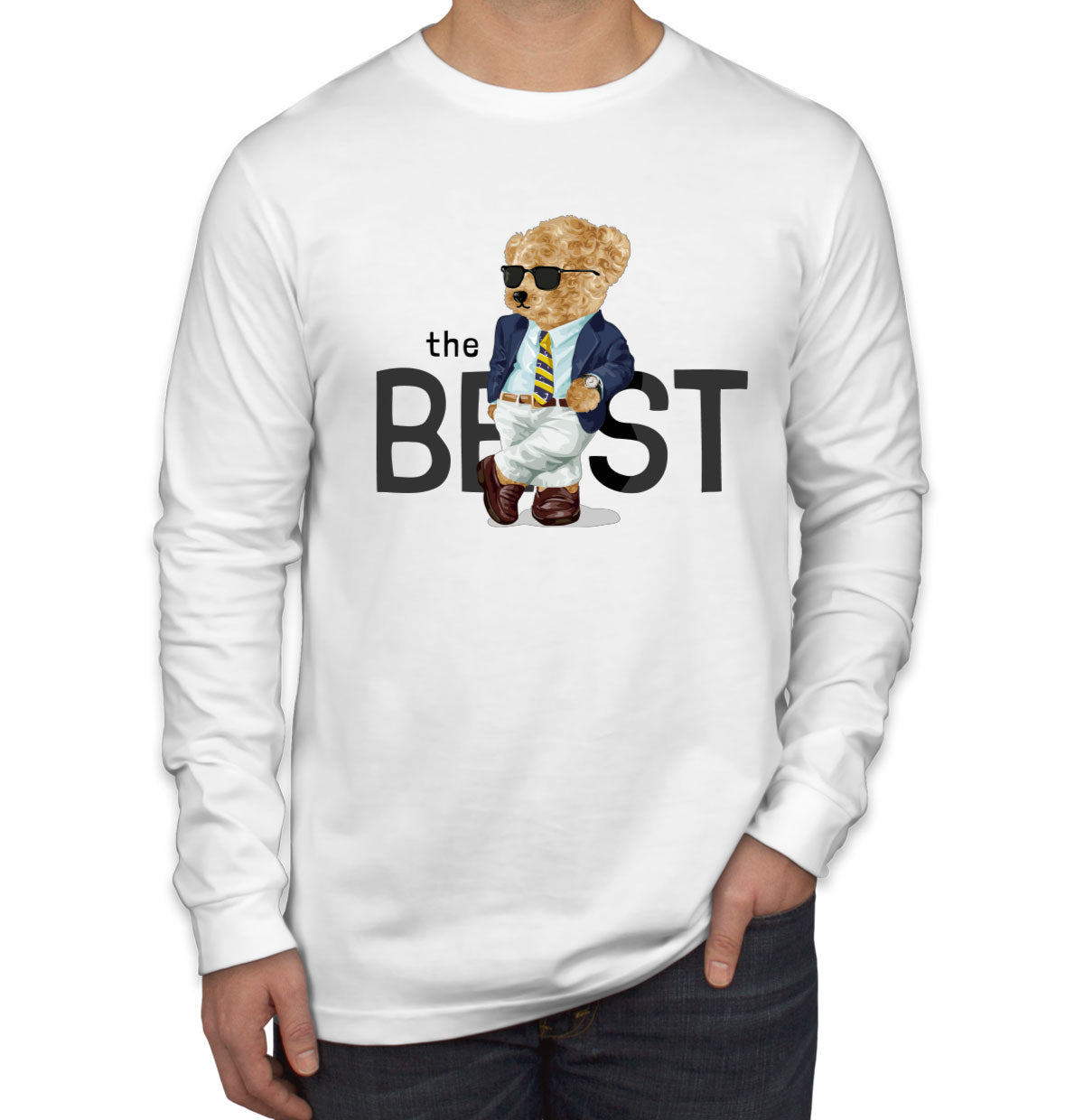 Teddy Bear The Best Men's Long Sleeve Shirt