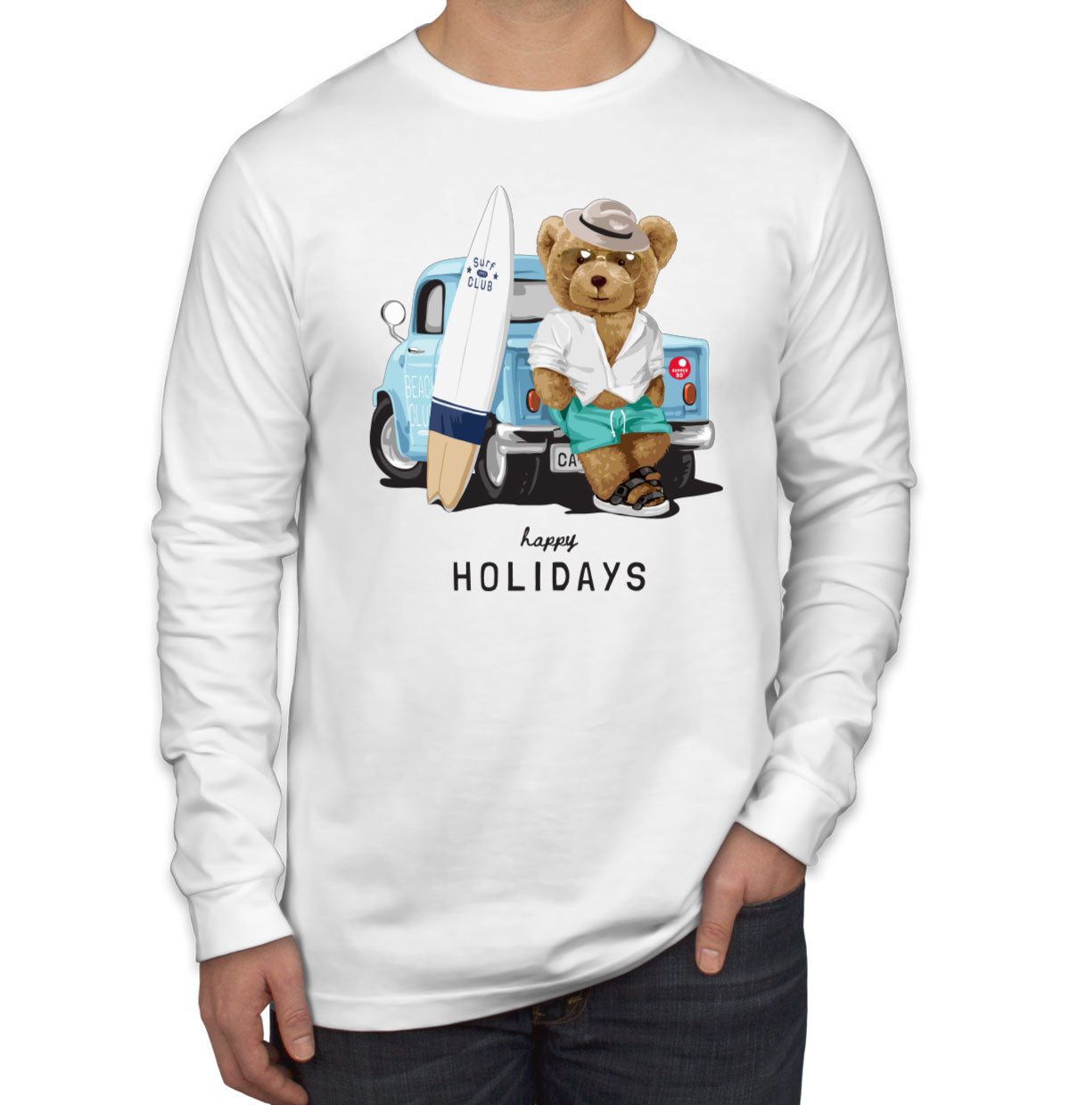 Teddy Bear Holiday Men's Long Sleeve Shirt