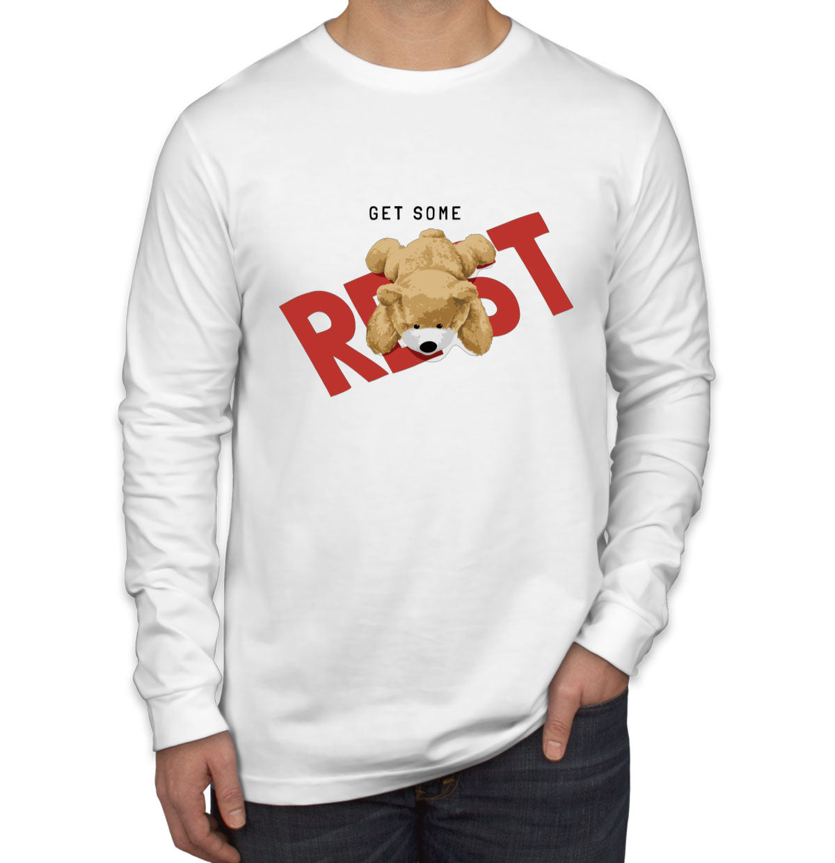 Teddy Bear Get Some Rest Men's Long Sleeve Shirt