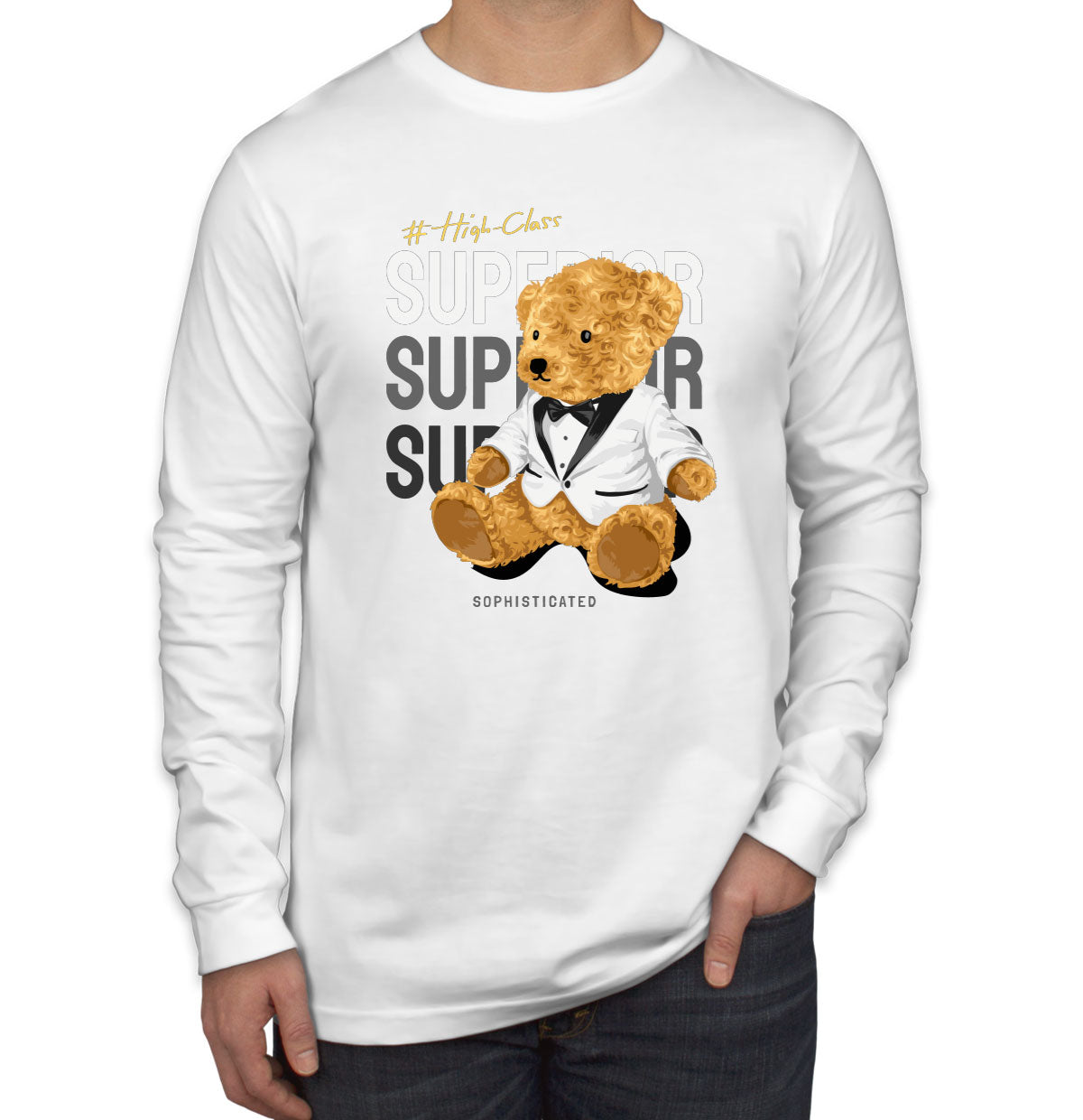 Teddy Bear Superior Men's Long Sleeve Shirt