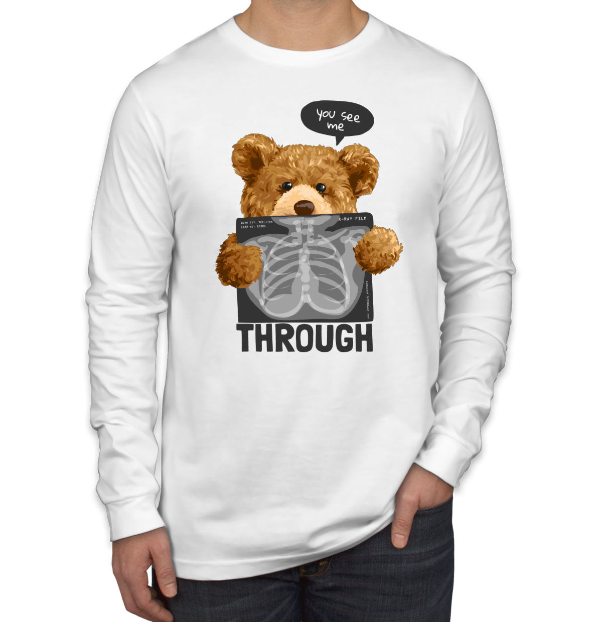 Teddy Bear XRay Men's Long Sleeve Shirt