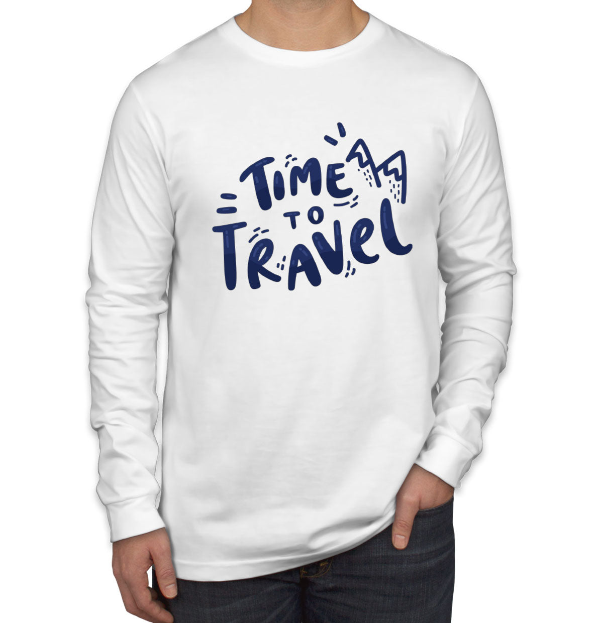 Time To Travel Men's Long Sleeve Shirt