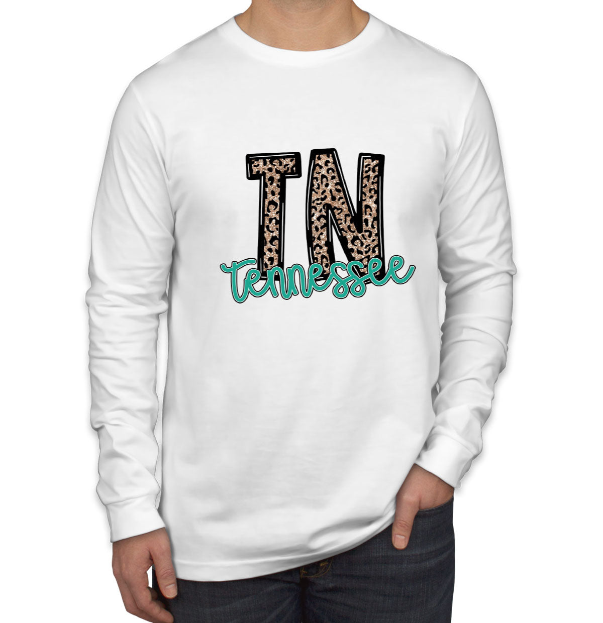 Tennessee State Abbreviation Men's Long Sleeve Shirt
