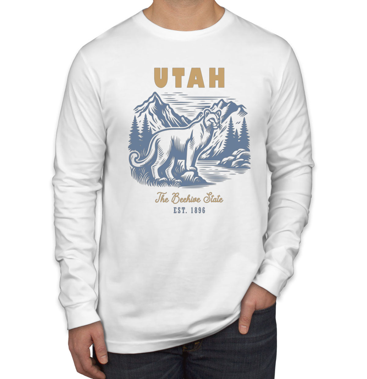 Utah State Vintage Men's Long Sleeve Shirt