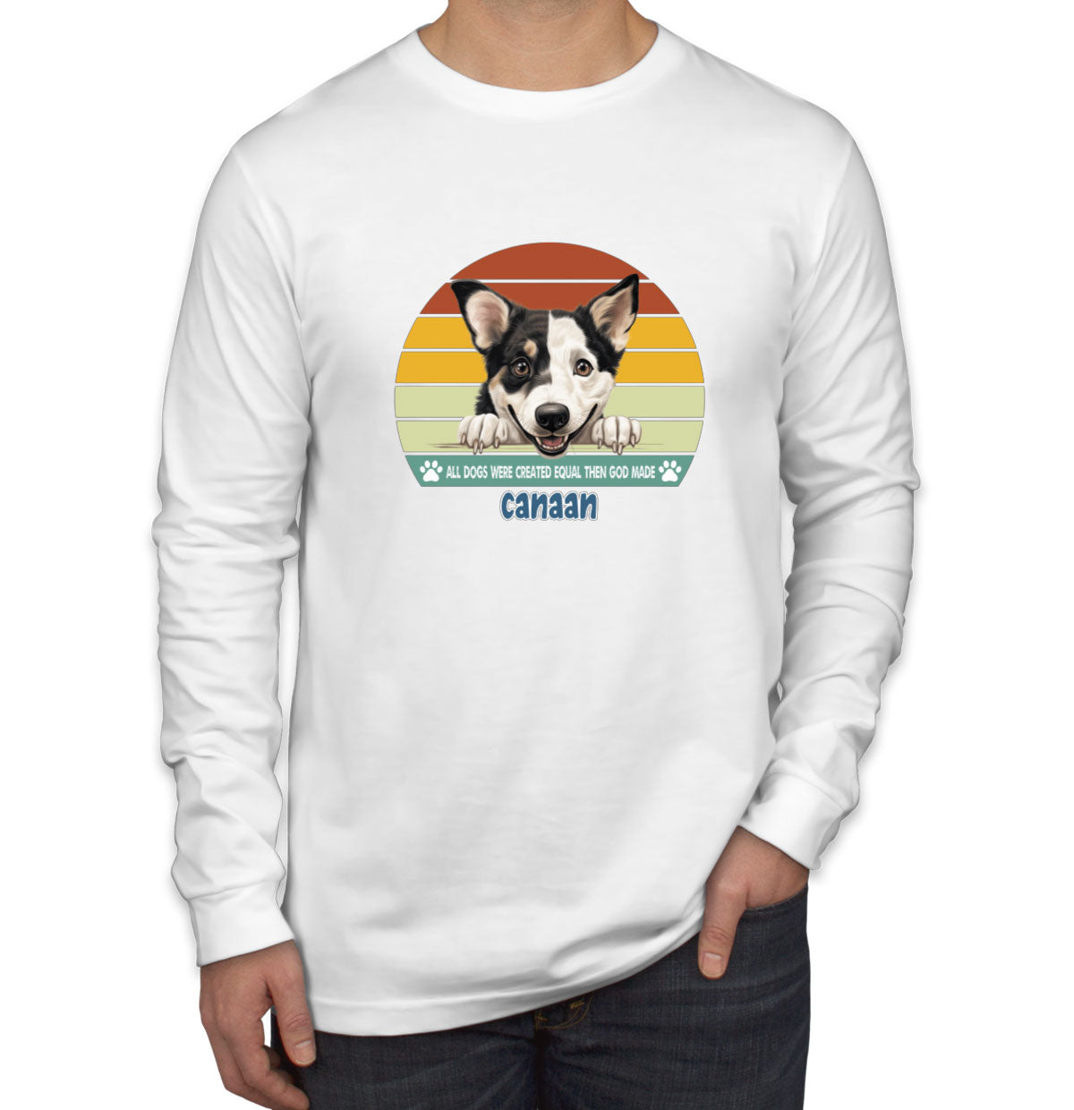 All Dogs Were Created Equal Canaan Men's Long Sleeve Shirt