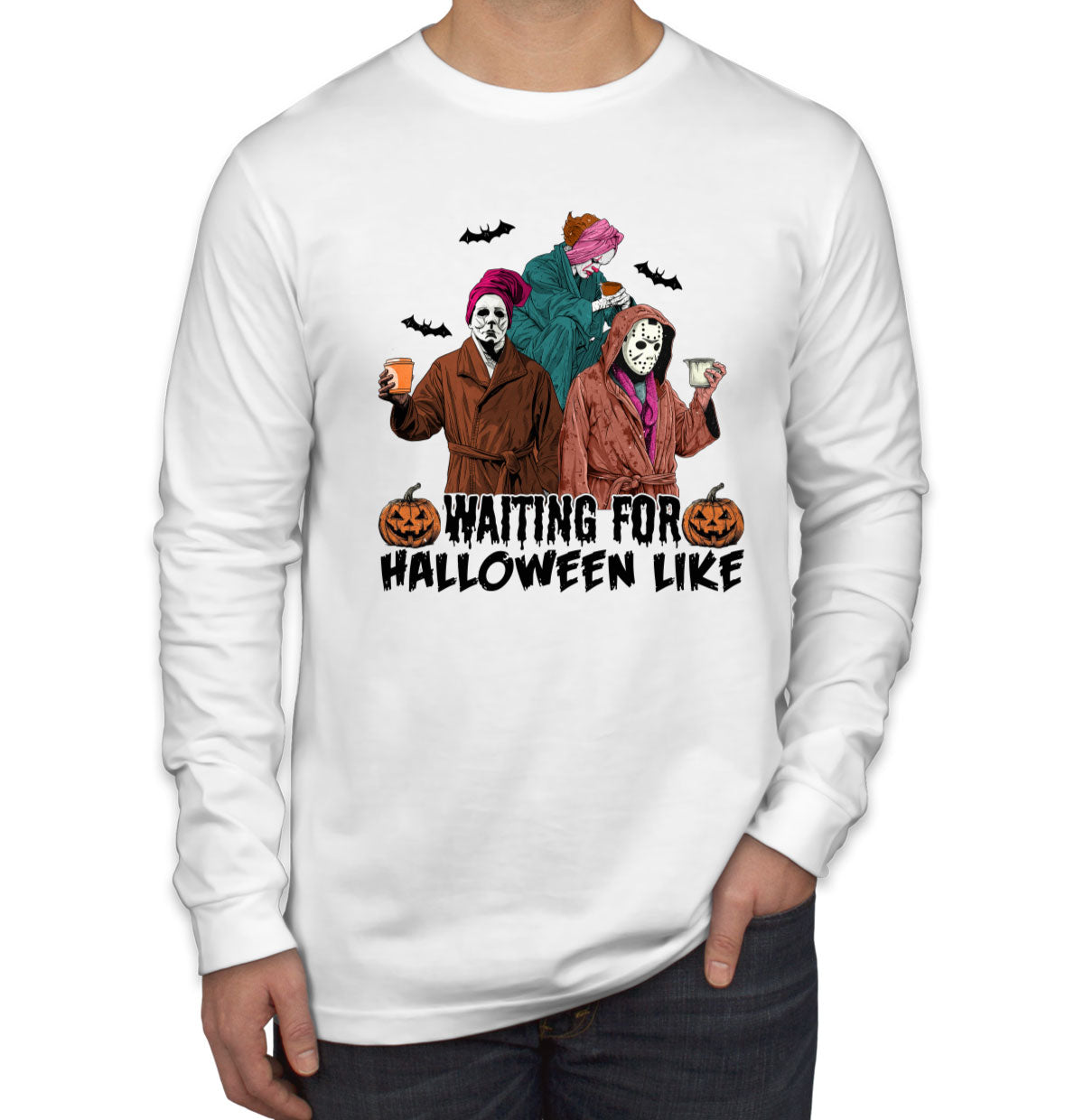 Waiting For Halloween Like Men's Long Sleeve Shirt
