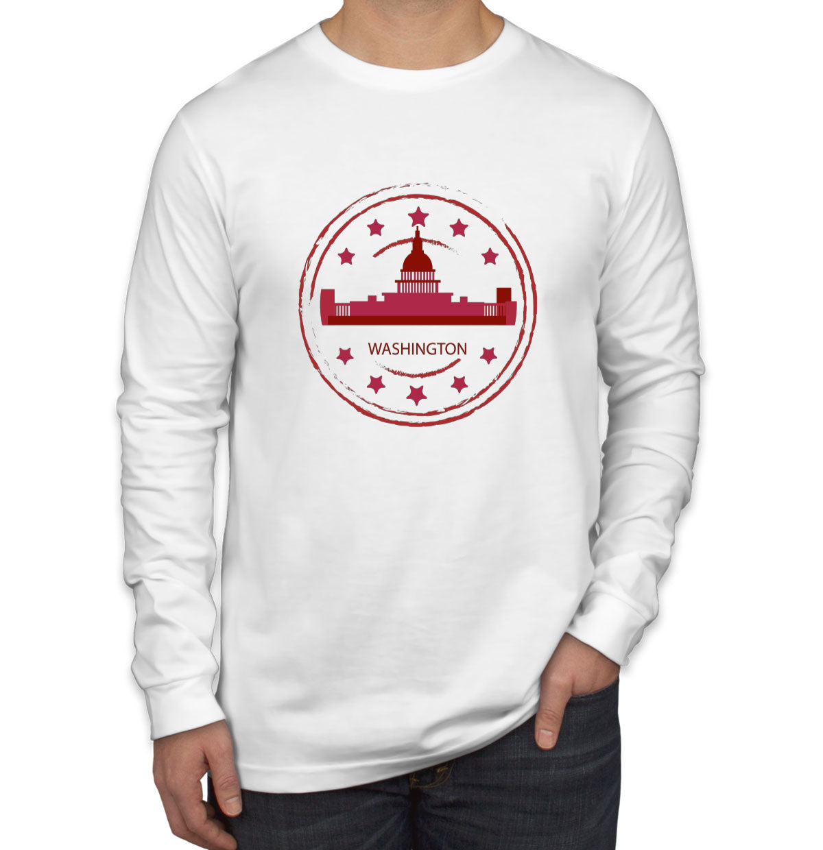 Washington Stamp Men's Long Sleeve Shirt