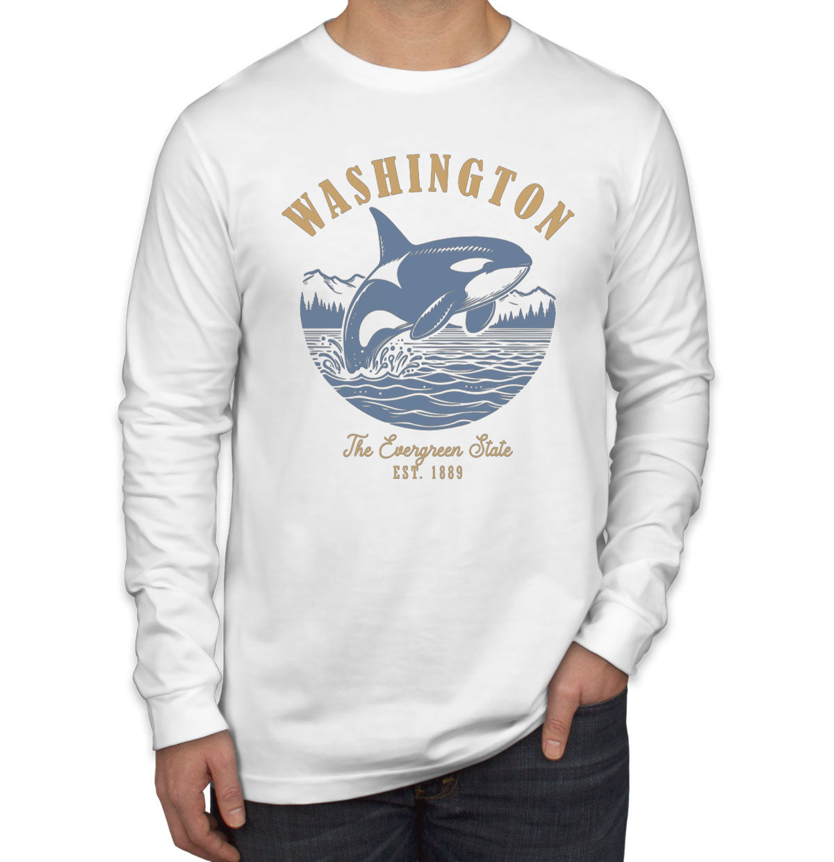 Washington State Vintage Men's Long Sleeve Shirt