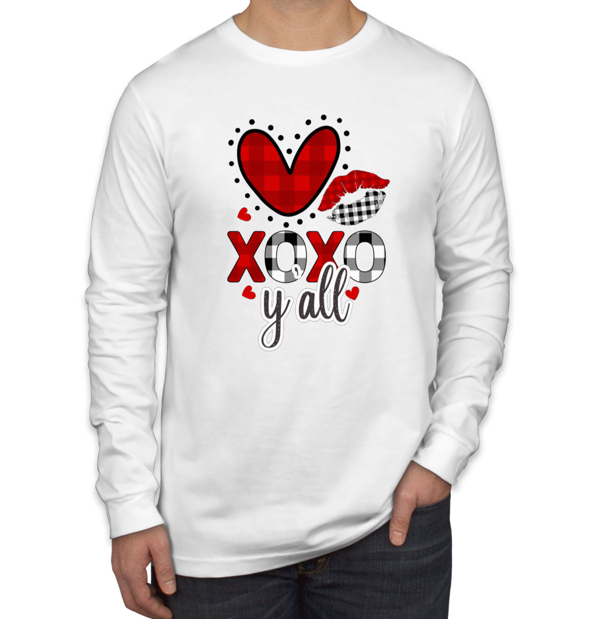 XOXO Love Valentine's Day Men's Long Sleeve Shirt