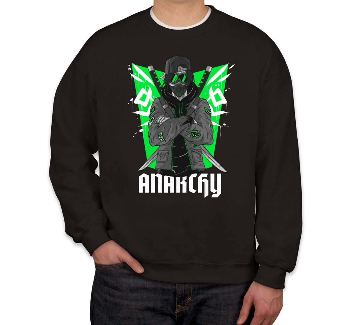 Anarchy Anarchist Ninja Samurai Warrior Anime Unisex Sweatshirt