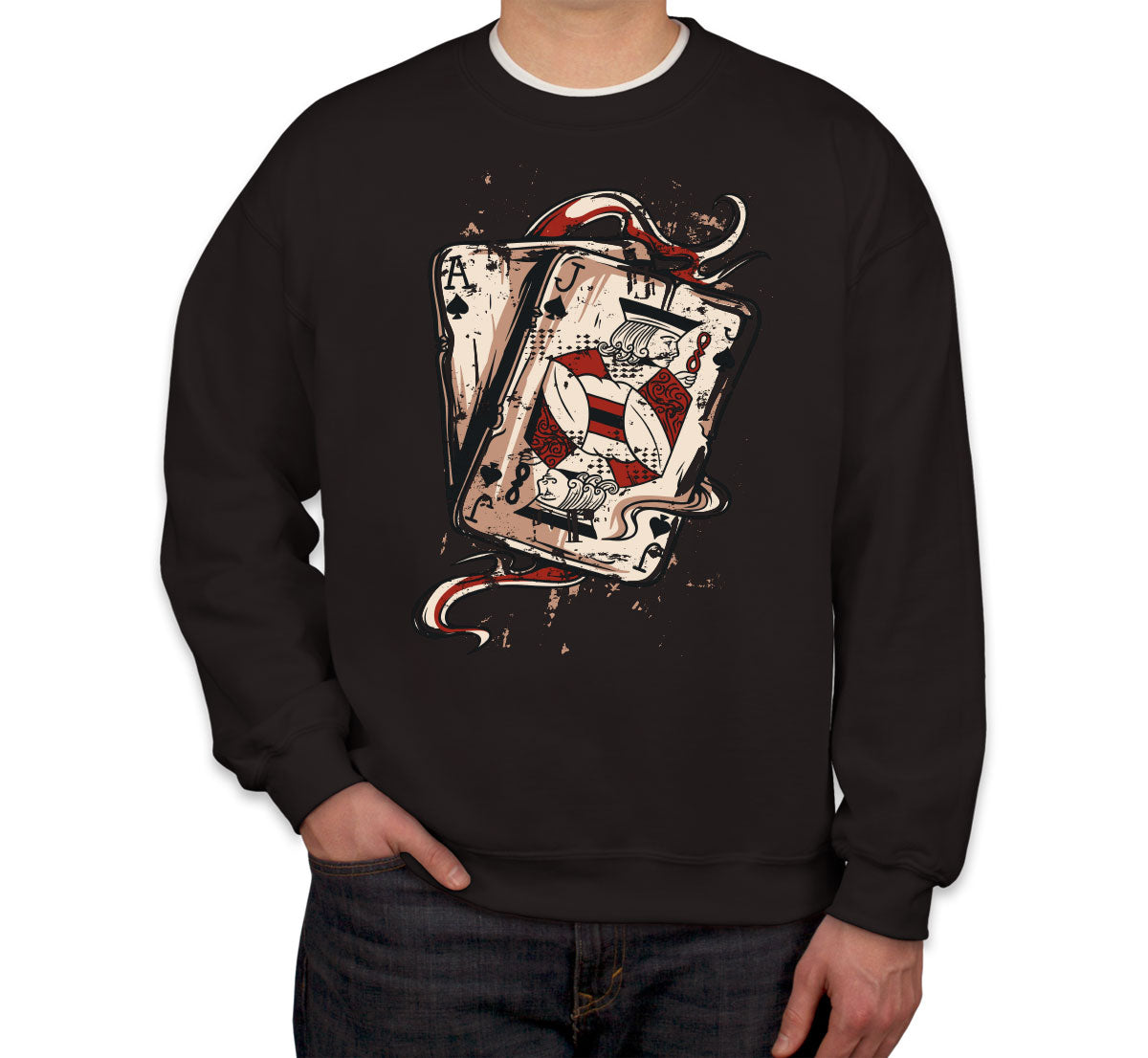 Blackjack Playing Cards Unisex Sweatshirt