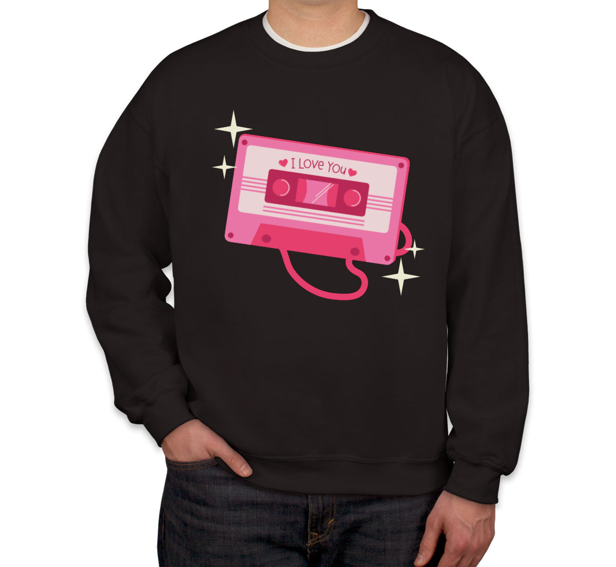 Casette Tape I Love You Valentine's Day Unisex Sweatshirt