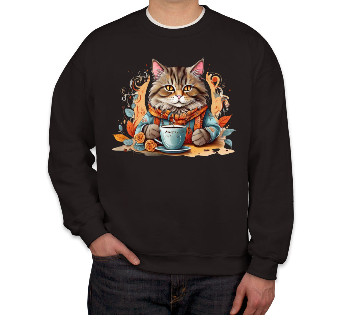 Cat Coffee Lover Unisex Sweatshirt