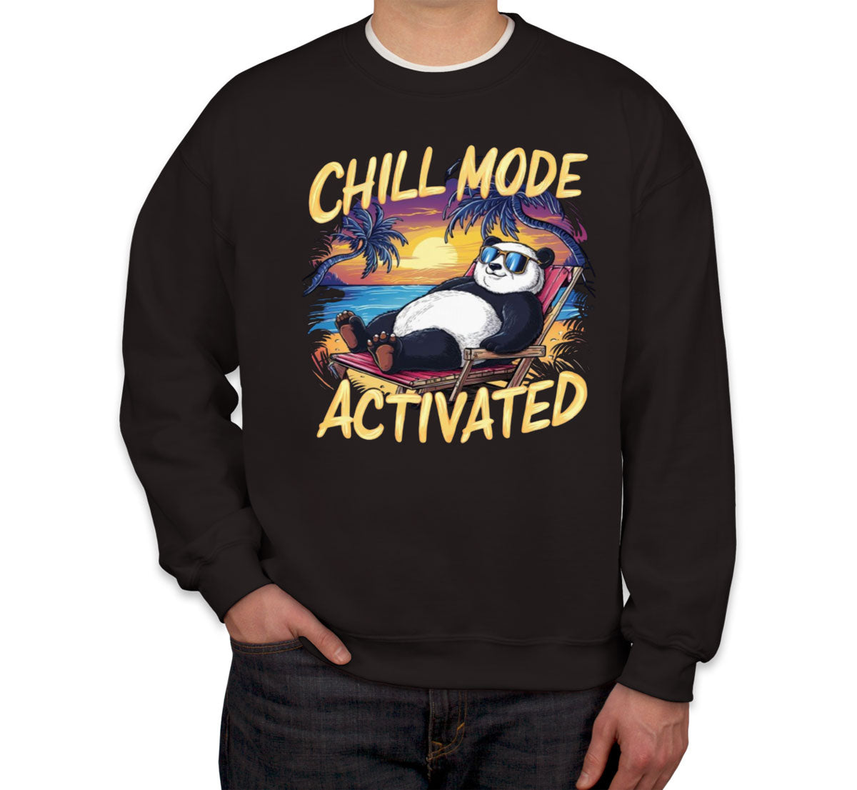 Chill Mode Activated Panda Unisex Sweatshirt