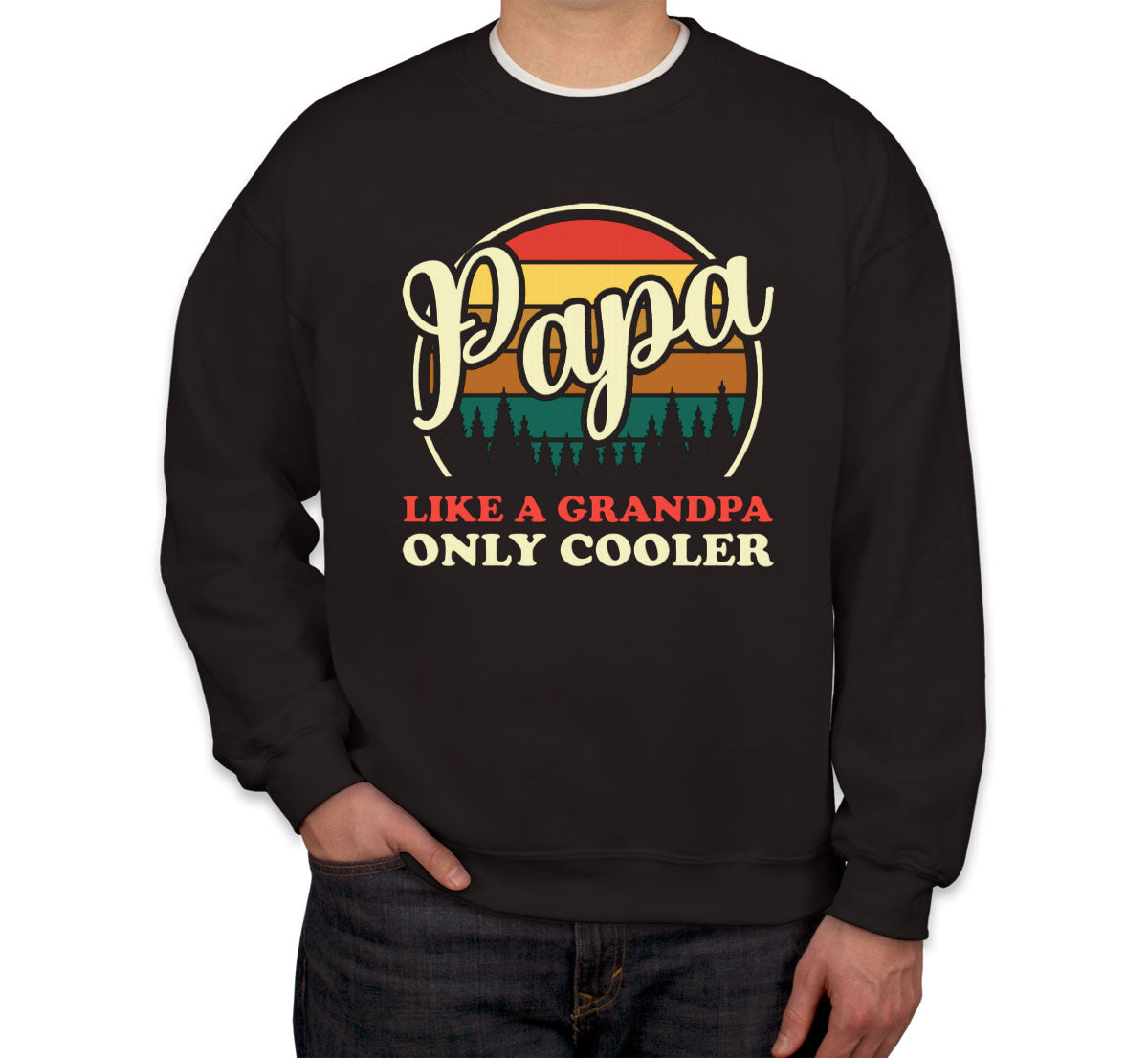 Papa Like A Grandpa Only Cooler Father's Day Unisex Sweatshirt