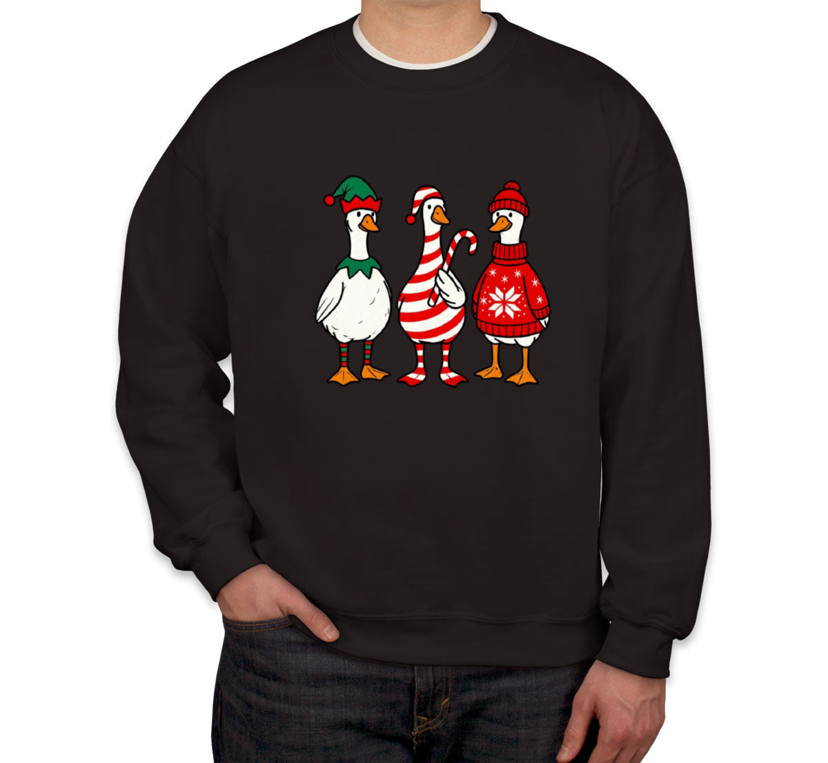 Funny Christmas Gooses Unisex Sweatshirt