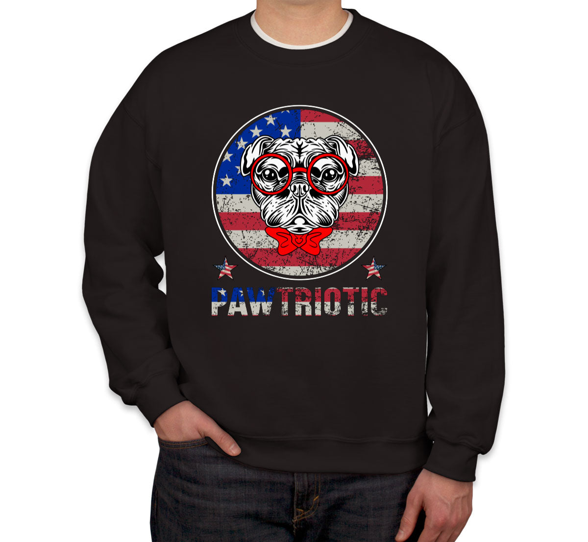 Bulldog Pawtriotic Patriotic Unisex Sweatshirt