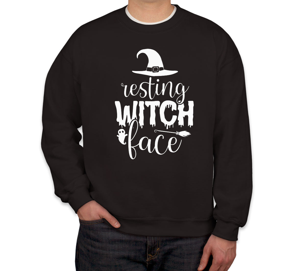 Resting Witch Face Halloween Unisex Sweatshirt