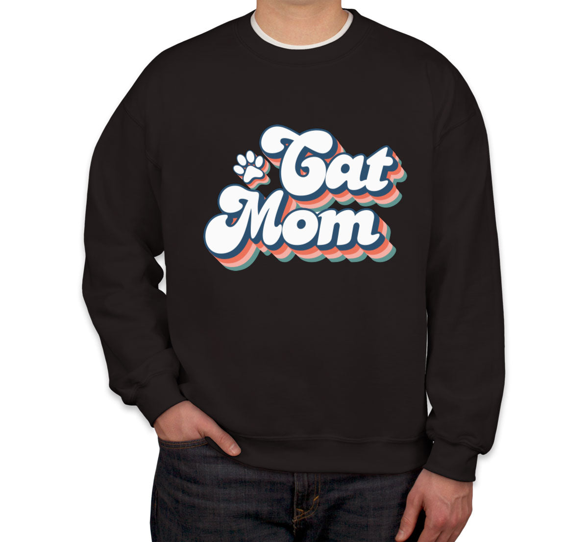 Retro Cat Mom Unisex Sweatshirt