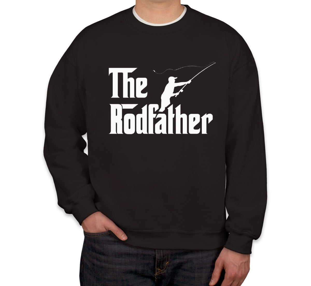 The Rodfather Fishing Father's Day Unisex Sweatshirt