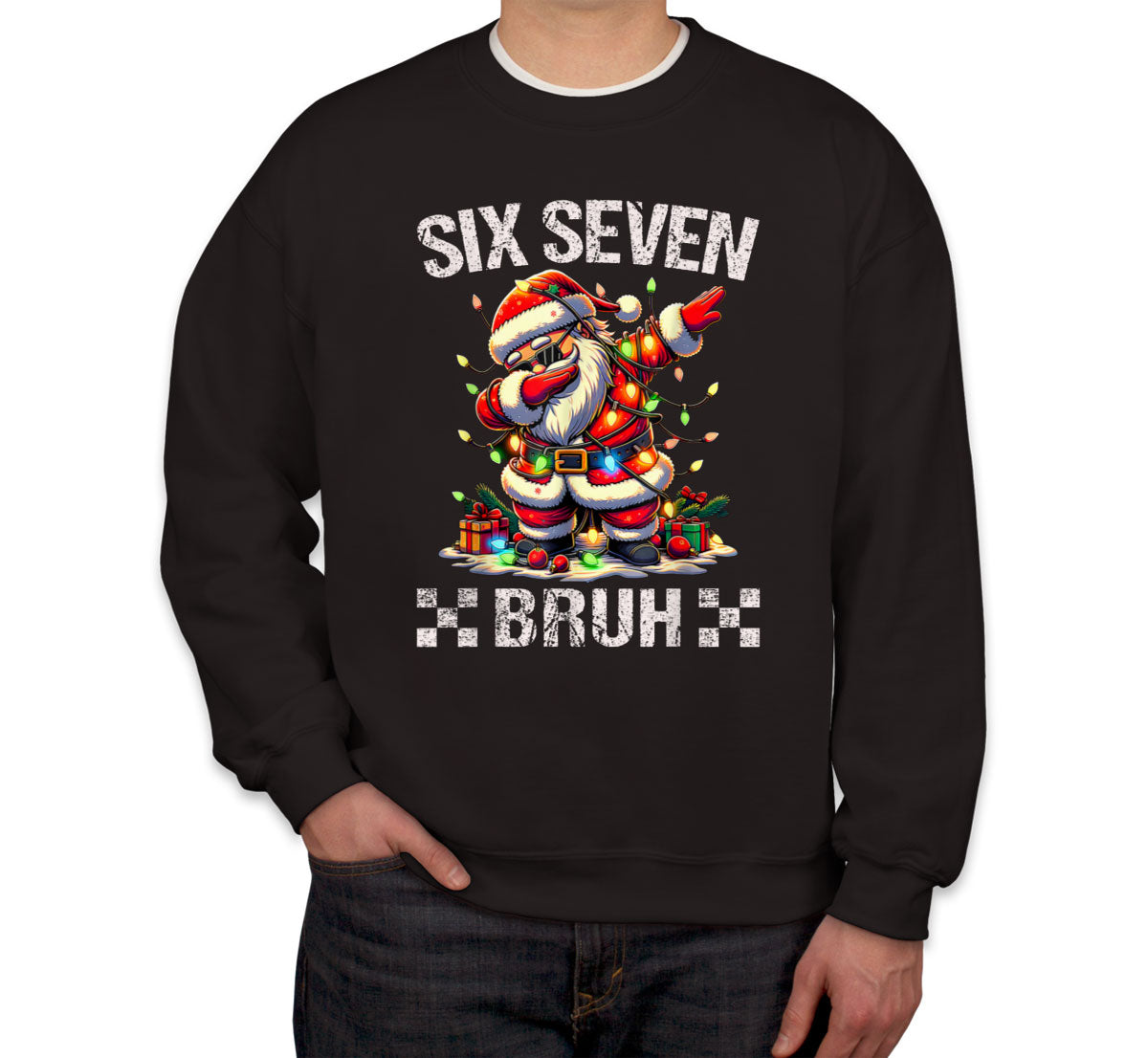 67 Sixty Seven Bruh Debbing Santa Christmas Unisex Sweatshirt