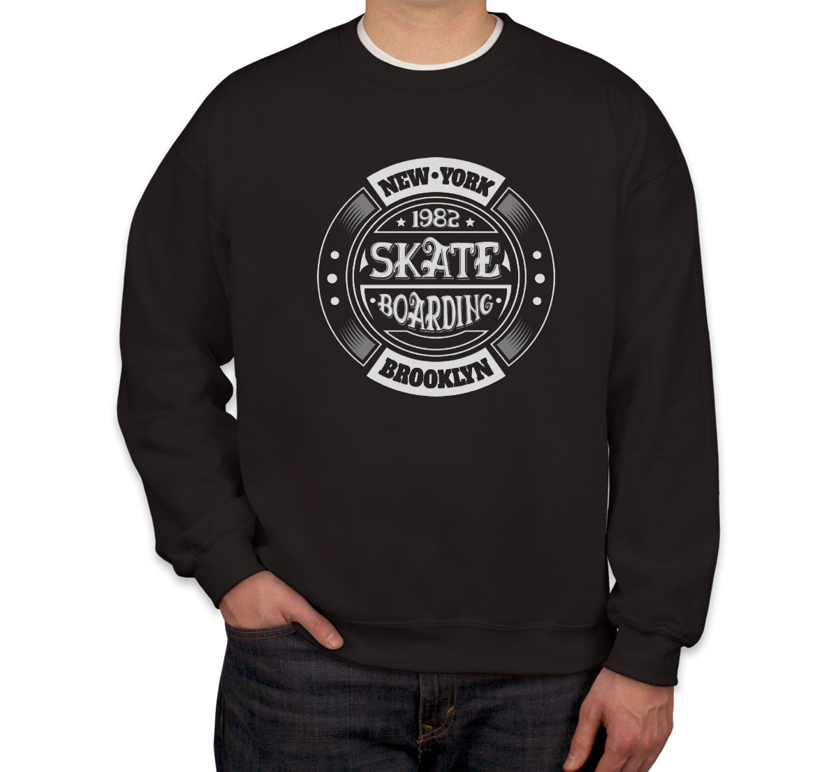 Skateboarding Brooklyn New York Unisex Sweatshirt