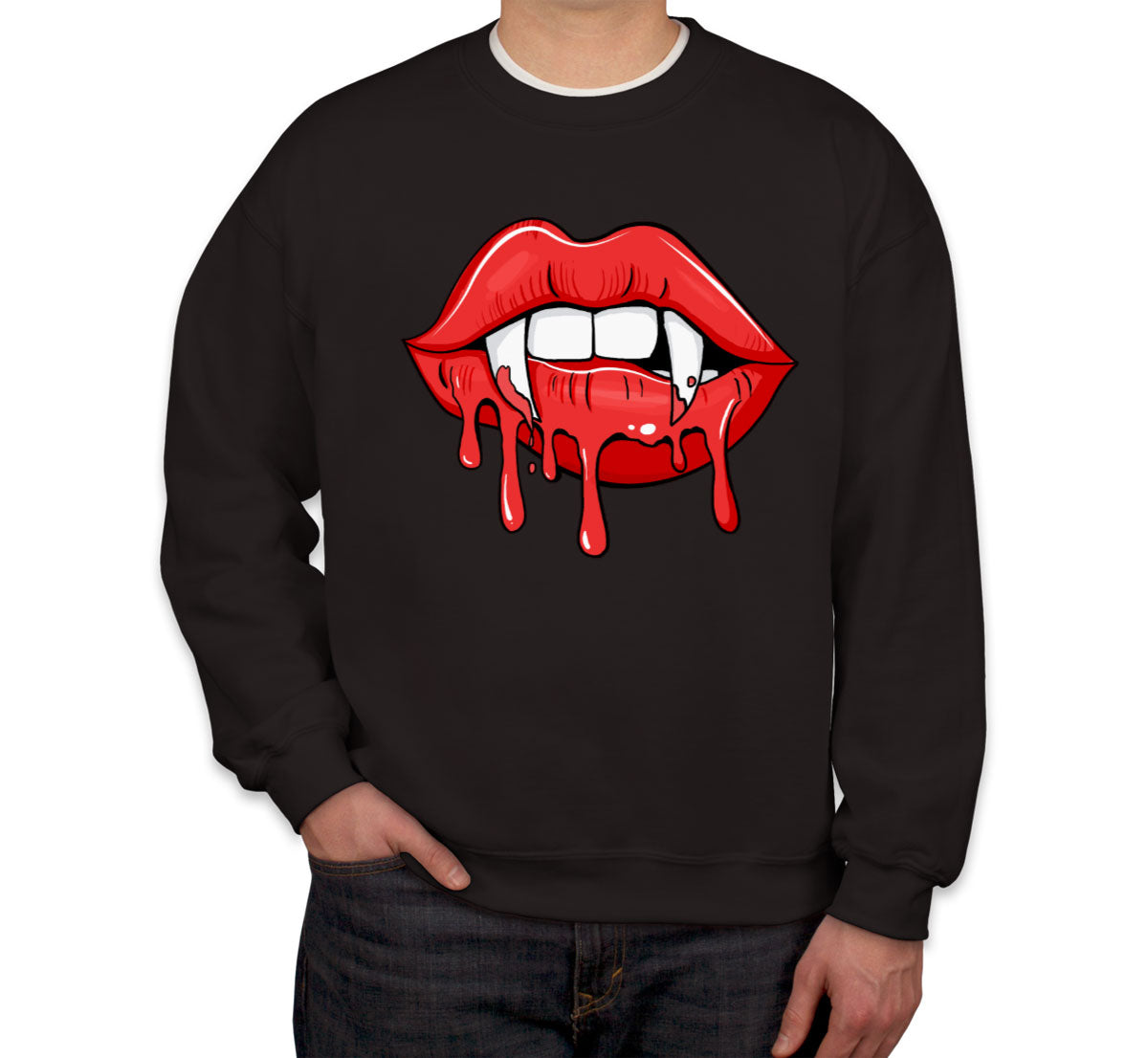 Vampire Pointed Lips Halloween Unisex Sweatshirt