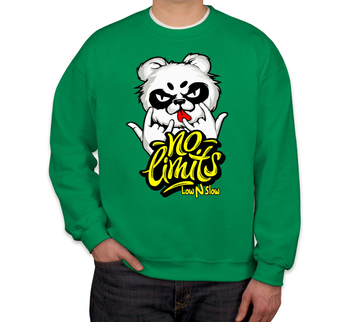 Cool Dude Panda No Limits Unisex Sweatshirt