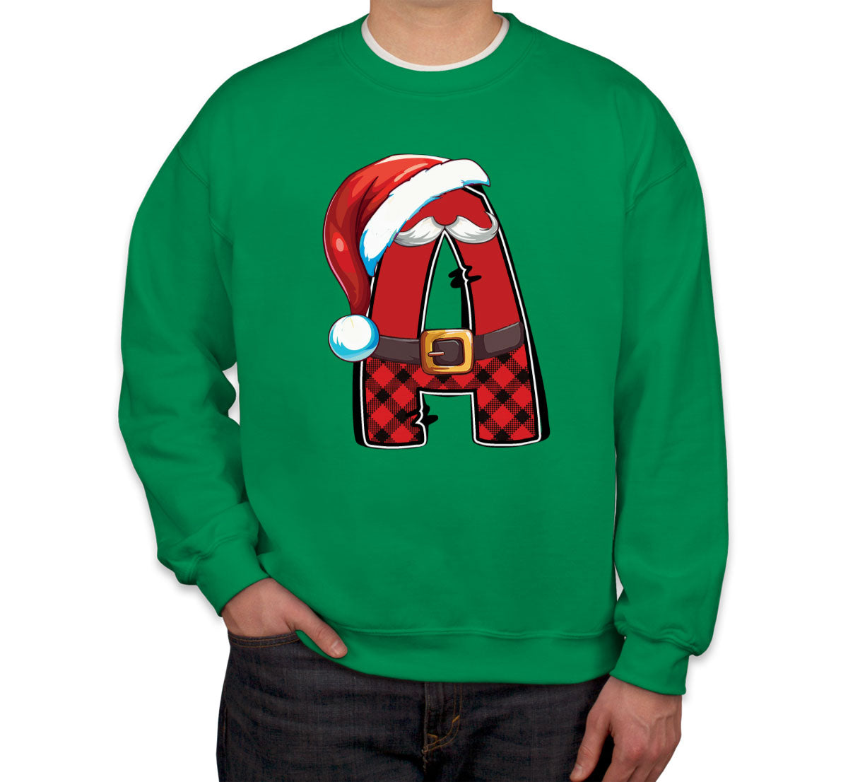 Christmas Santa Alphabet Letters [Custom Initial] Unisex Sweatshirt