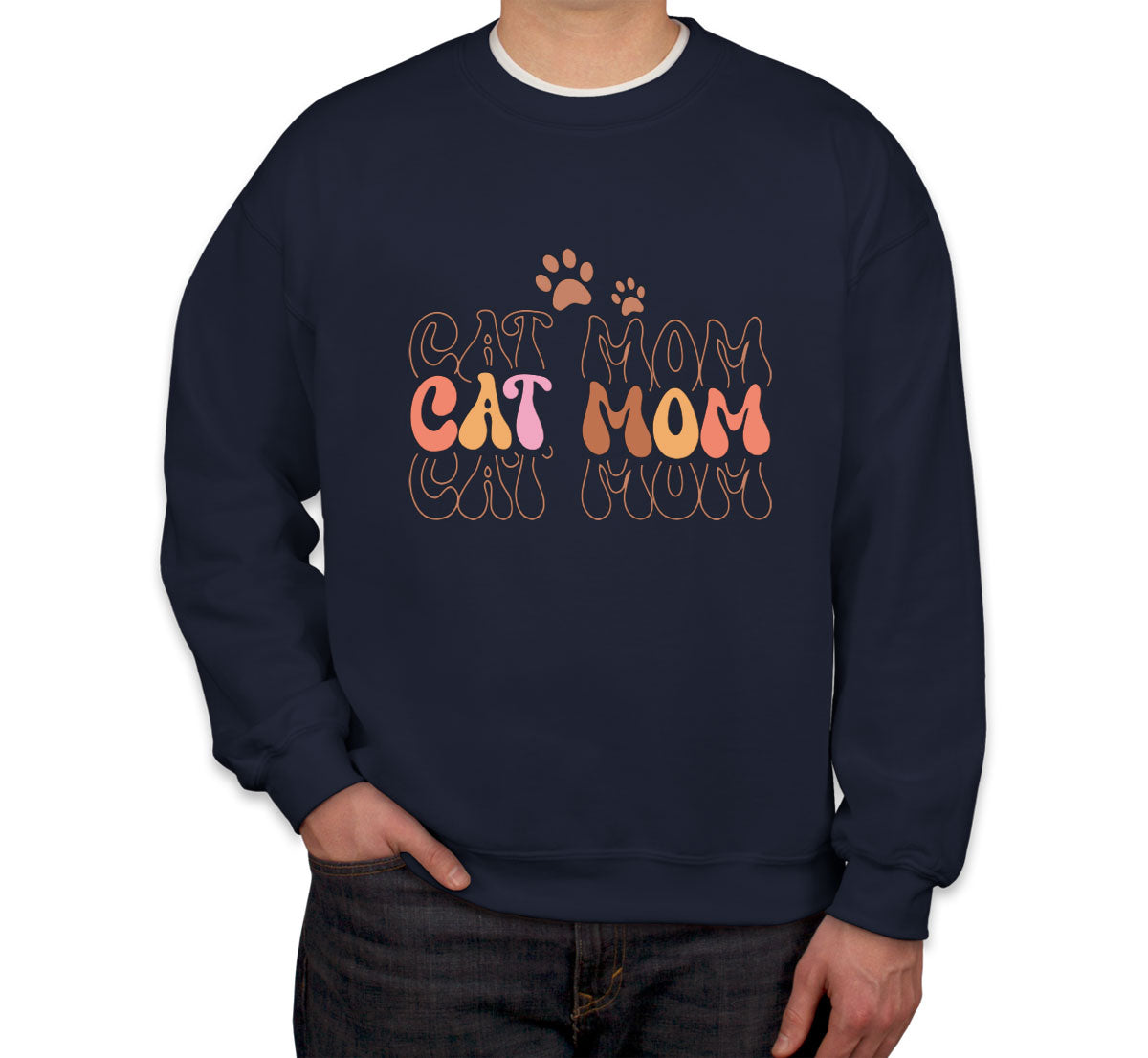 Cat Mom Text Unisex Sweatshirt