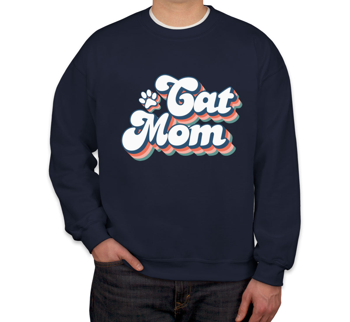 Retro Cat Mom Unisex Sweatshirt