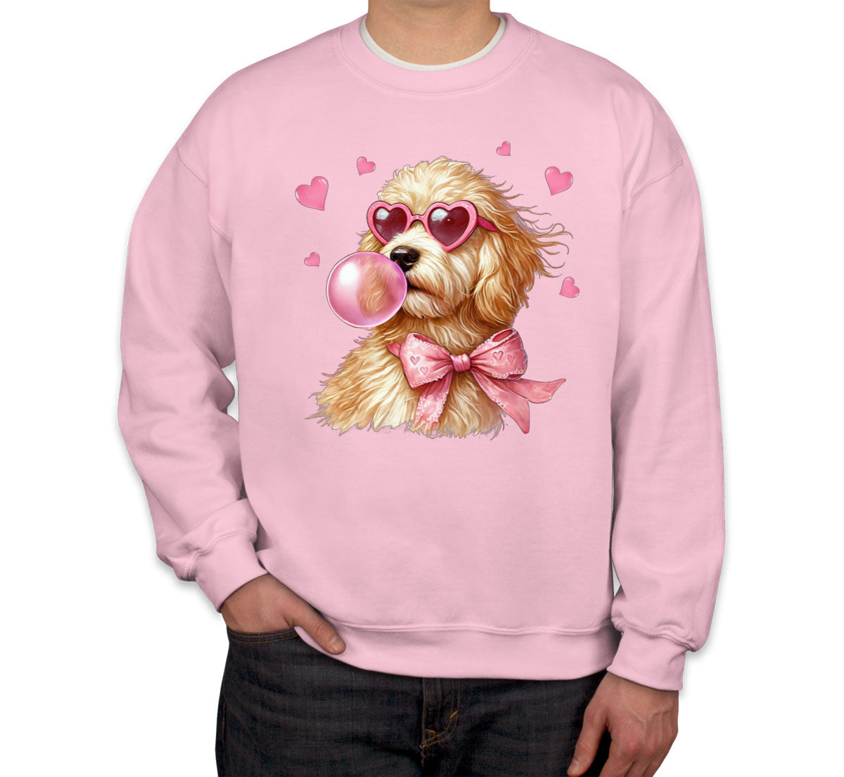 Golden Retriever Dog Valentine's Day Unisex Sweatshirt